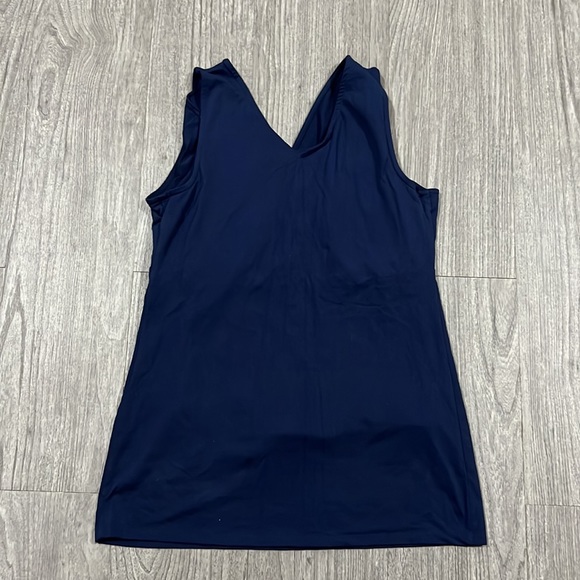 Motherhood Maternity Size Medium Navy Blue Halter Nursing Sleeveless Top - Picture 4 of 4